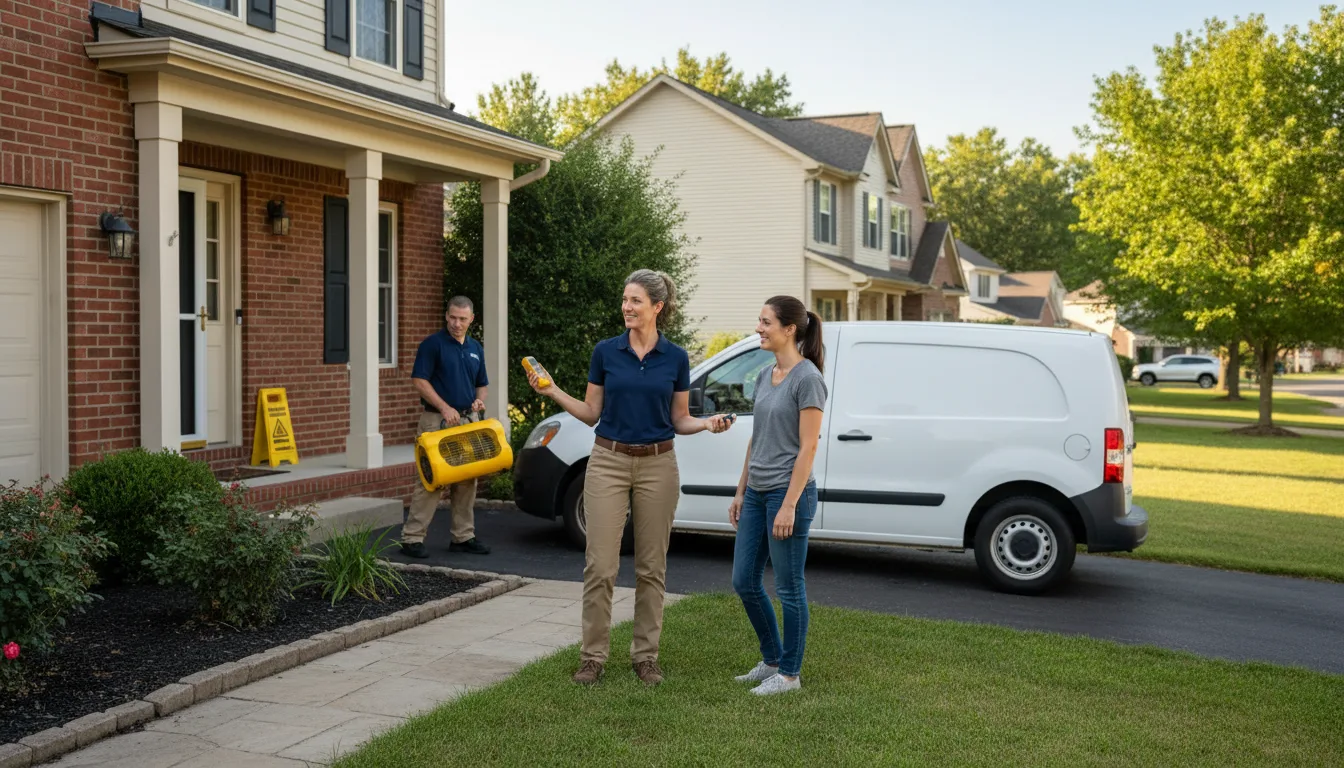 Residential water damage restoration in Sumrall, MS